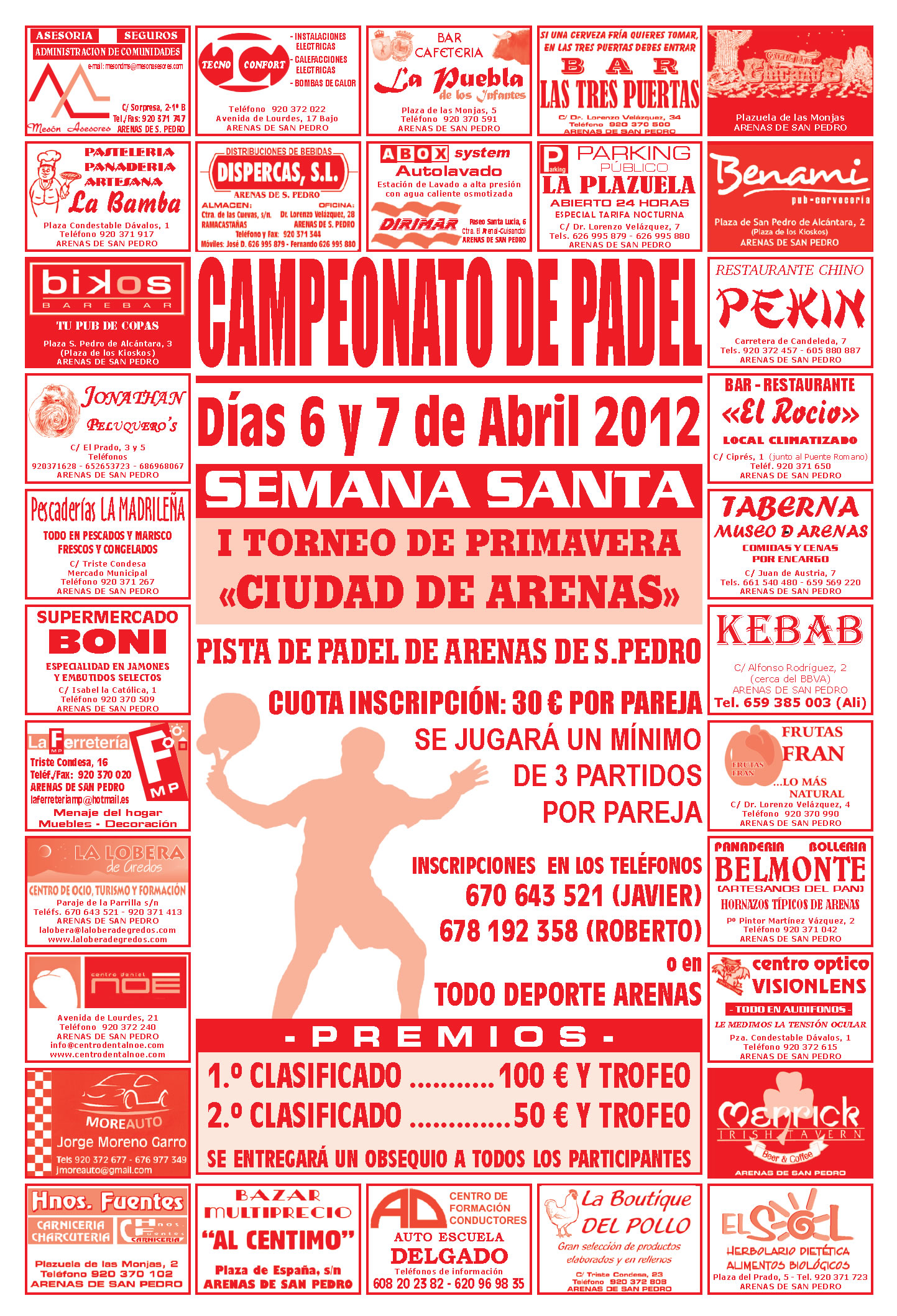 Cartel Torneo de Primavera Ciudad de Arenas
