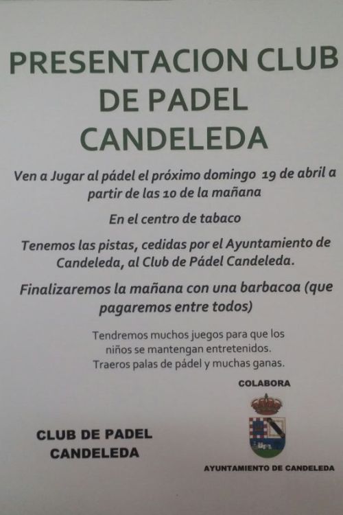Presentacion Club de Padel Candeleda