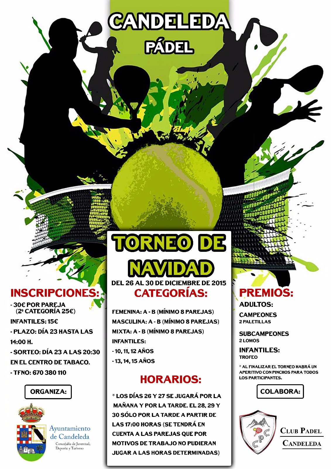 Cartel Torneo Navidad Candeleda 2015