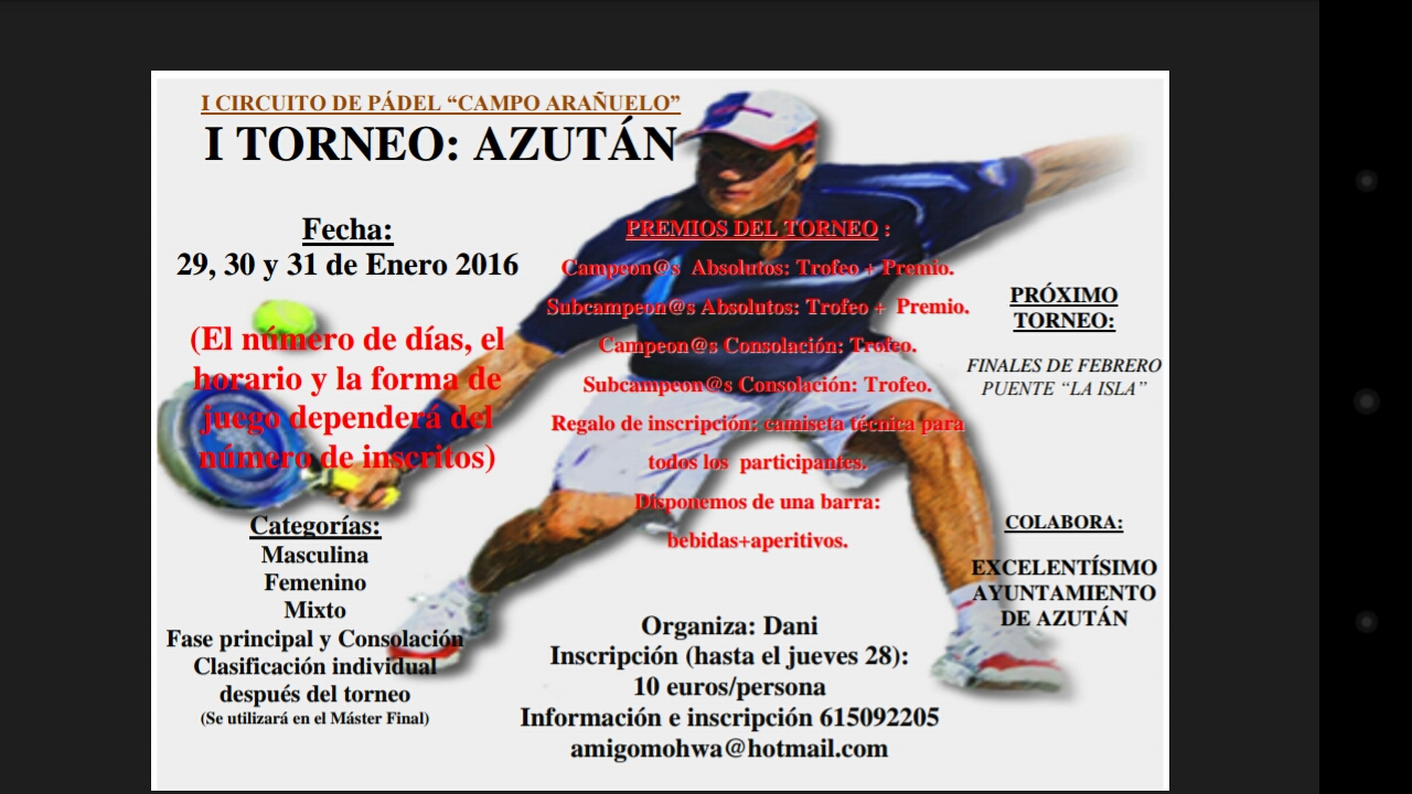Circuito Padel Campo Aranuelo 2016 AZUTAN